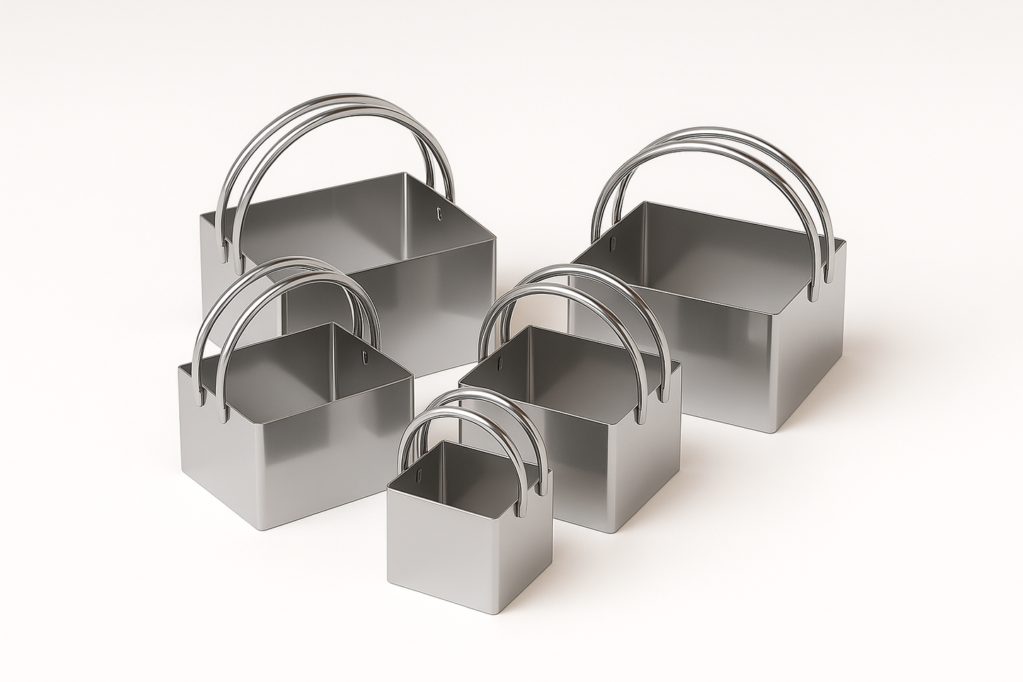 Pack 5 cortadores cuadrados acero inoxidable 20%OFF BLACK FRIDAY 🔥🔥