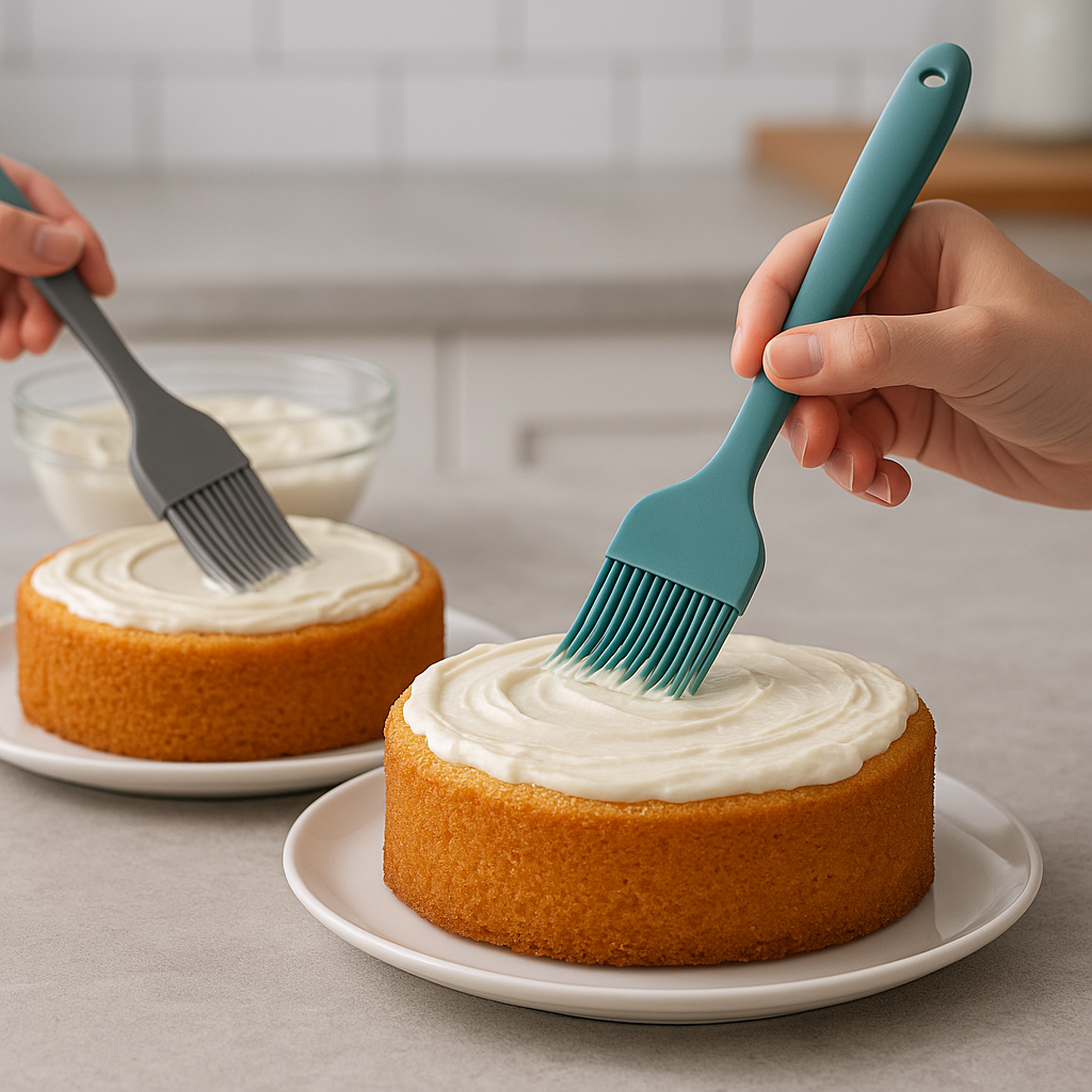 Set de Pinceles Reposteros de Silicona Firme.