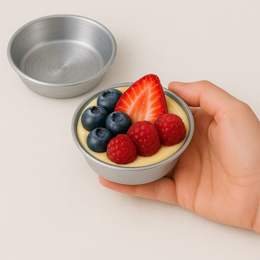 Set de 12 Moldes de Mini Tartaleta fija de aluminio