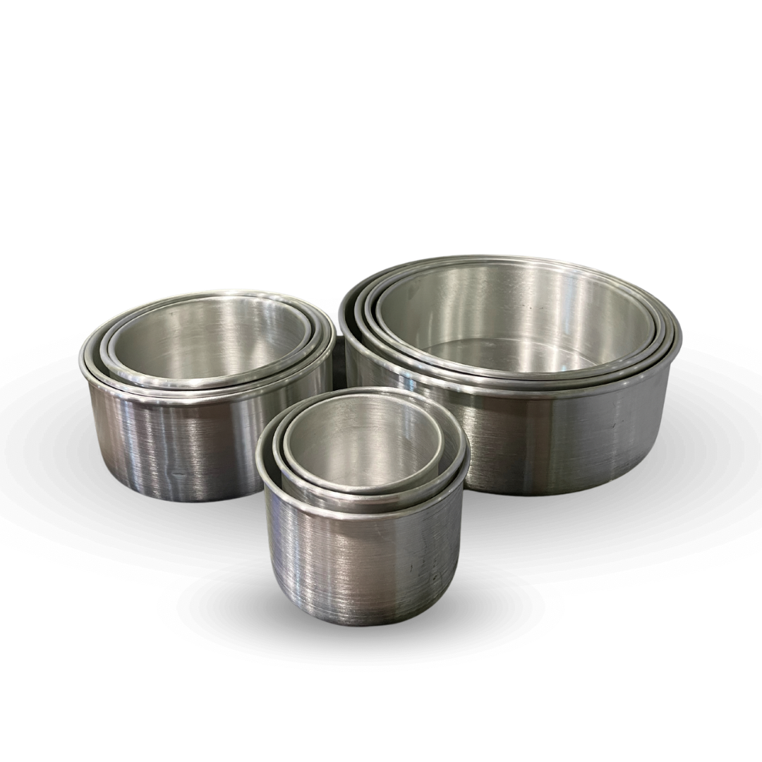 Set de 10 Moldes de torta de Aluminio Desmontable.