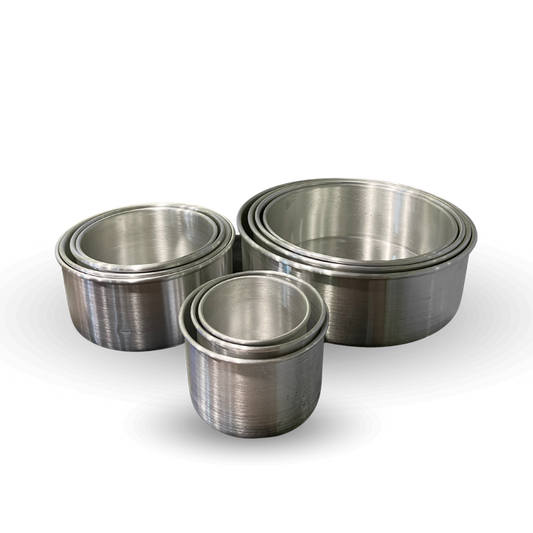 Set de 10 Moldes de torta de Aluminio Desmontable.