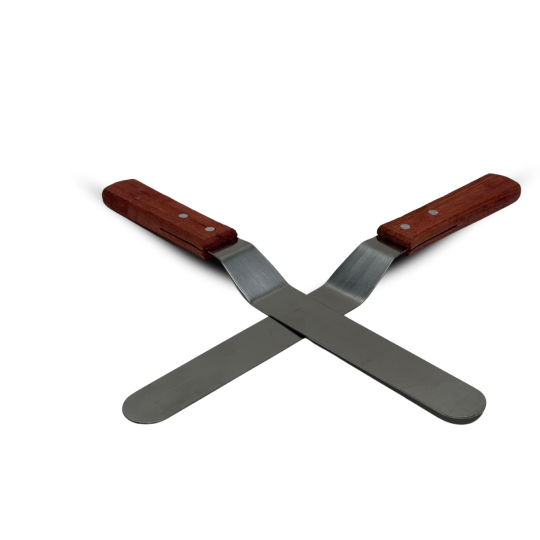 Espátula Repostera Angular Inoxidable 20 cm – Mango madera