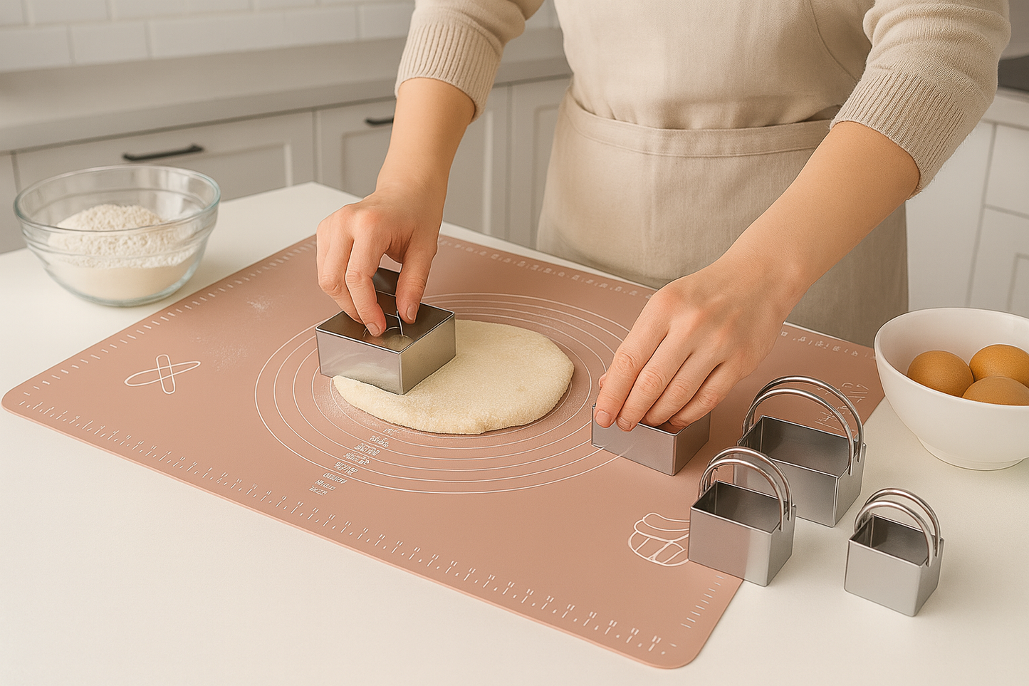 Pack 5 cortadores cuadrados acero inoxidable 20%OFF BLACK FRIDAY 🔥🔥