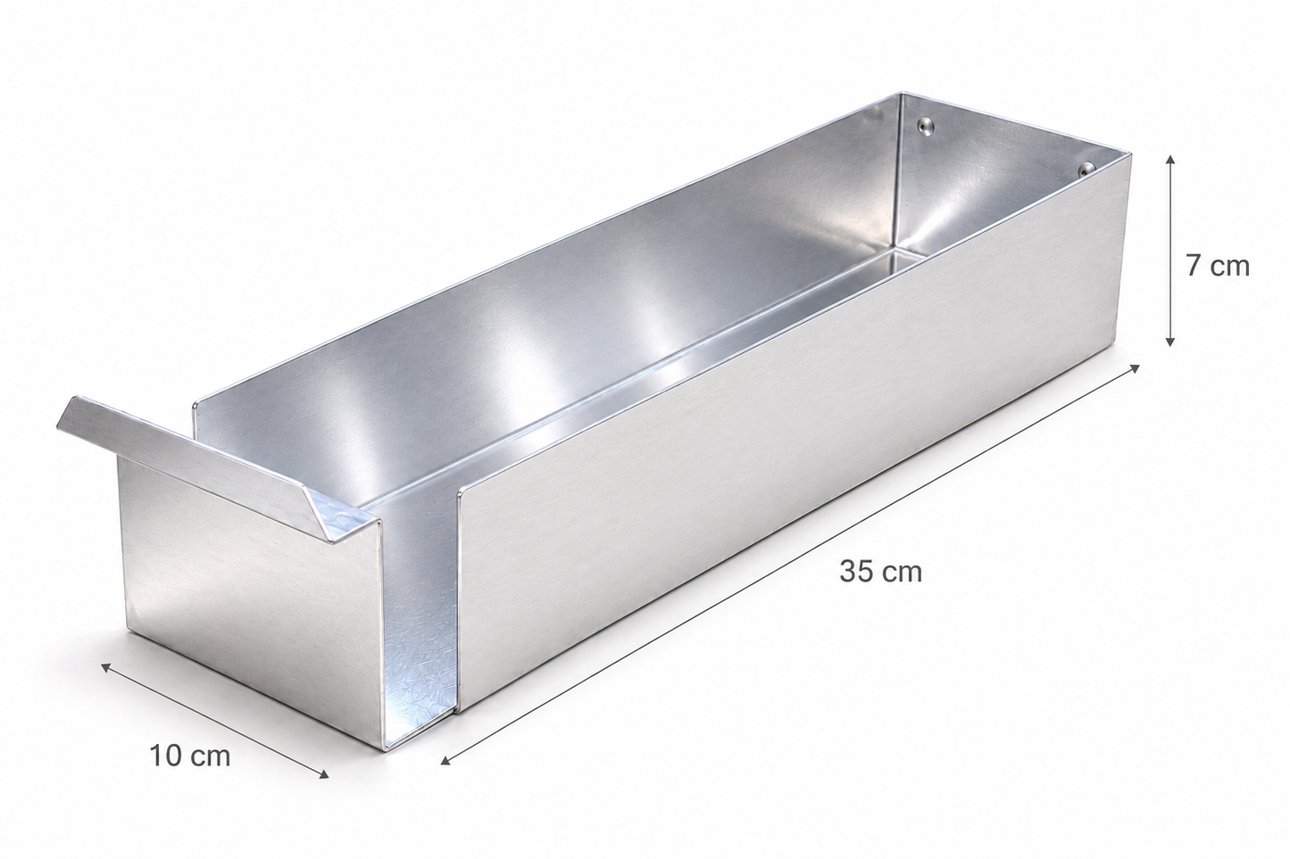 Molde para Tiramisú de Aluminio con Base Deslizante – 35 × 10 × 7 cm
