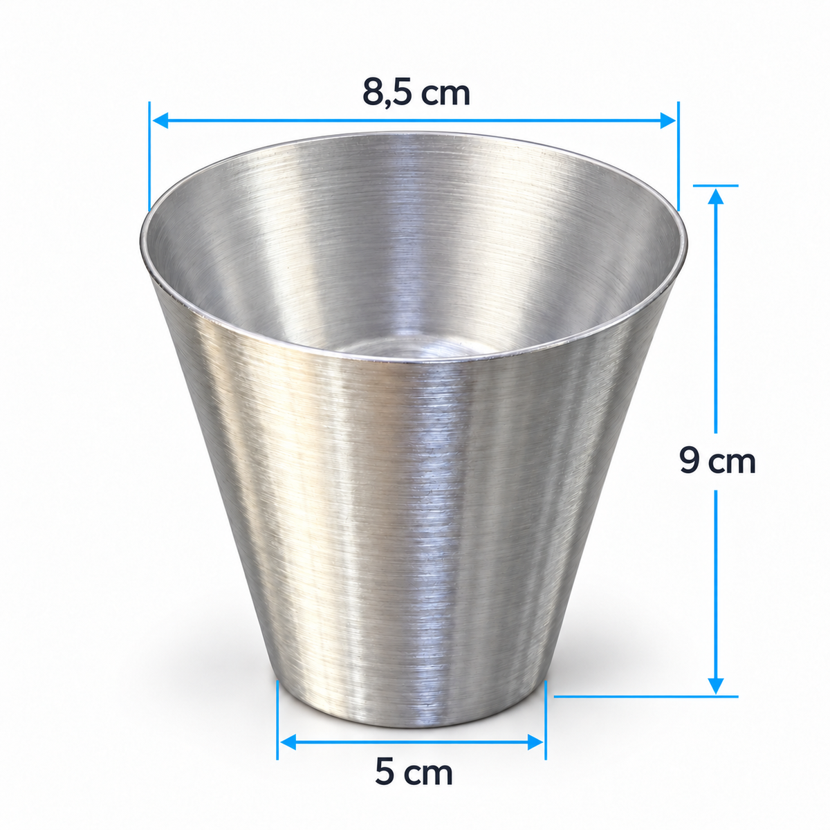 Pack 100 Moldes para Muffins de Aluminio – 8,5 x 9 cm