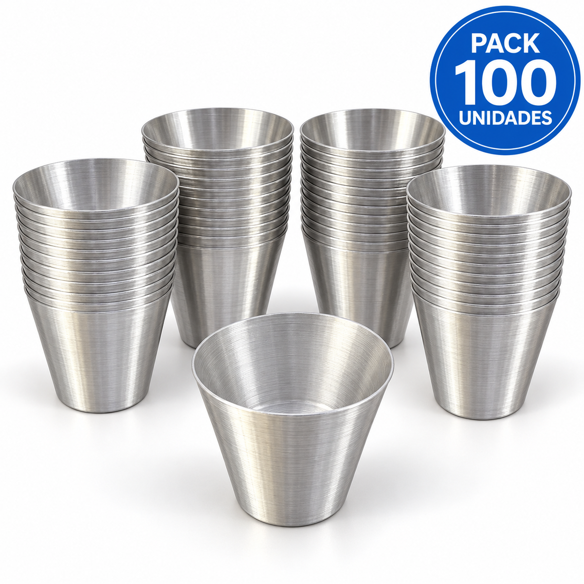 Pack 100 Moldes para Muffins de Aluminio – 8,5 x 9 cm